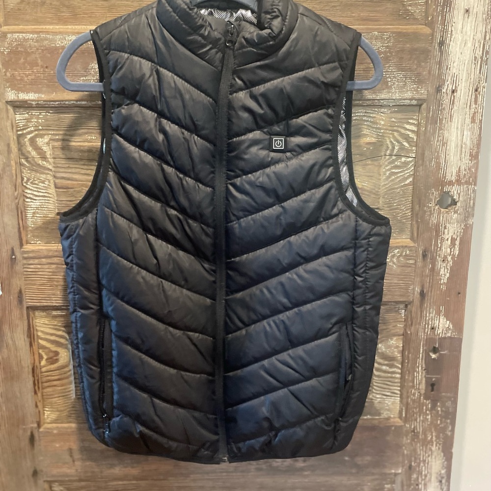 Black Heated Vest Unisex Large